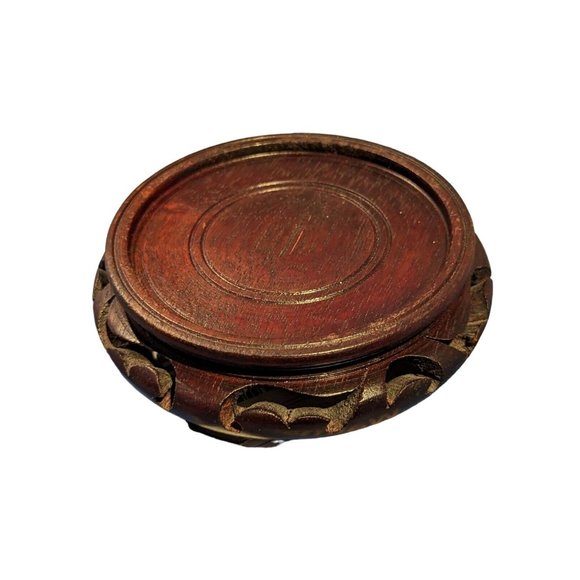 VTG Hong Kong Chinese Rosewood Display Stand Hand Crafted with Beautiful Details - Picture 1 of 4